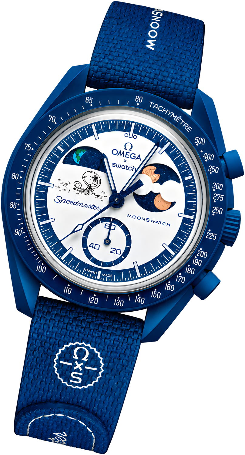 Relógio Moonswatch azul